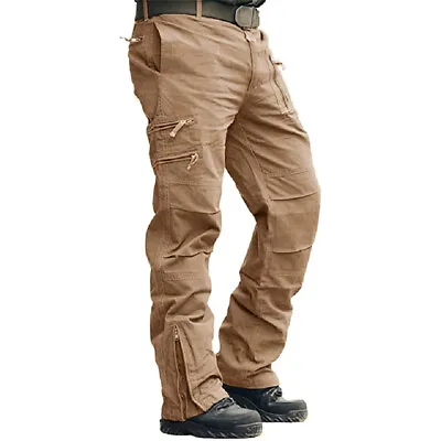 Men's Tactical Pants Casual Cargo Work Ripstop Military Army Combat Trousers  • $49.99