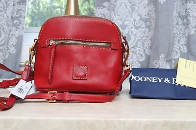 $186 • Buy Dooney & Bourke - Florentine Leather Domed Crossbody - Cherry Red - Inc Dust Bag