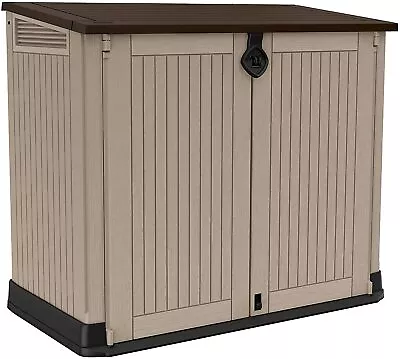 £144.99 • Buy Outdoor Plastic Garden Storage Shed Box Beige Brown Keter Store It Out Midi 845L