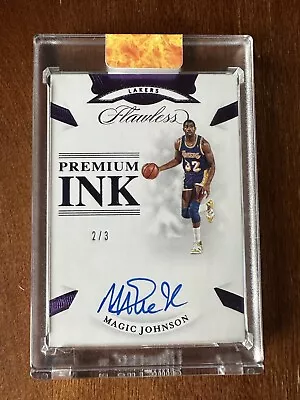 2019/20 Panini Flawless Magic Johnson Premium Ink Auto /3 Lakers Hof • $549.99