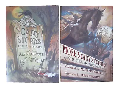 Scary Stories & More Scary Stories To Tell In The Dark Lot 2 Books ~ Schwartz • $9.95