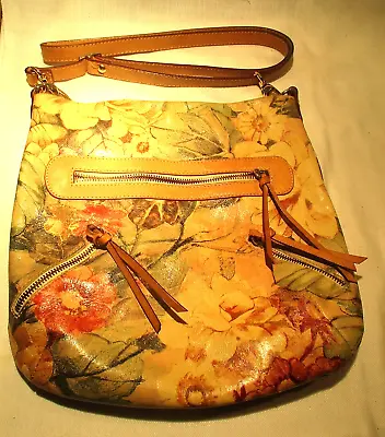 Maurizio Taiuti Leather Floral Genuine Leather Purse/Bag Made In Italy • $58.50