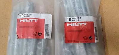 Hilti Anchor Rod 1/2 In. X 8 In. HAS-E 12-8 Threaded Steel Rods (10-Piece) • $50