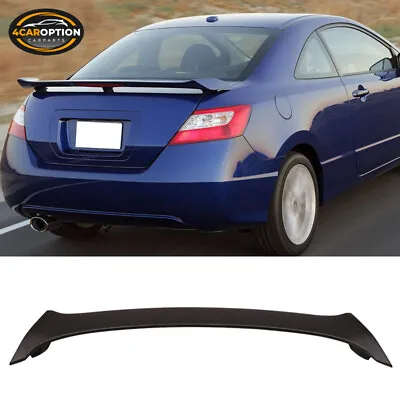 Fits 06-11 Honda Civic 2Dr Coupe Rear Trunk Spoiler Wing W/ LED 3rd Brake ABS • $90.99