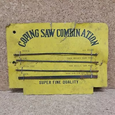 Vintage Waltham? Coping Saw Combination Set On Advertising Store Display Card  • $10