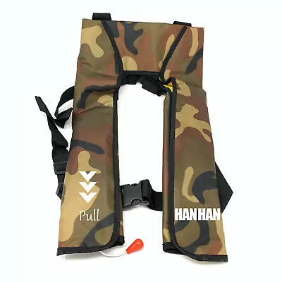 HANHAN Inflatable Life Jacket Vest Manual/Automatic With CO2 Cylinder PFD 150N  • $32