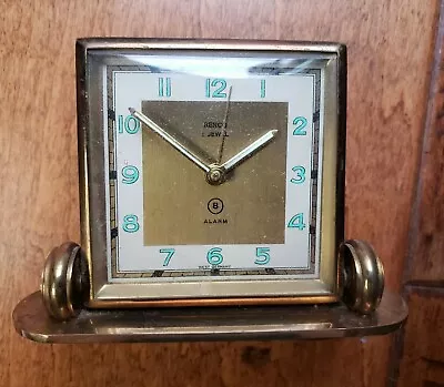 VTG Renco Jewel Mid Century West Germany Art Deco Desk Clock Folding Alarm McM • $25