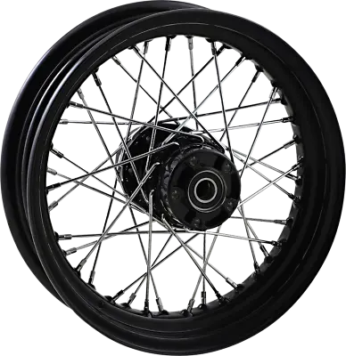 Drag Black Laced 40 Spoke 16x3 Rr Wheel Assembly Sportster 1200 Custom 11-14 • $429.95