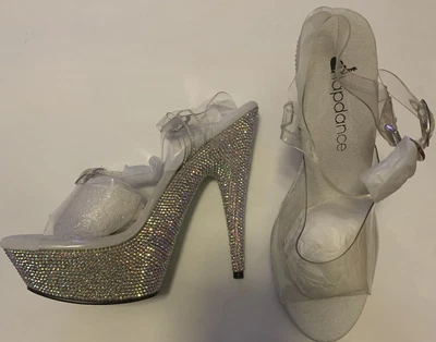 Lap Dance Platform Heels W/Rhinestones 6” Sz 8 Brand New! $249.99 Retail! • £119.68