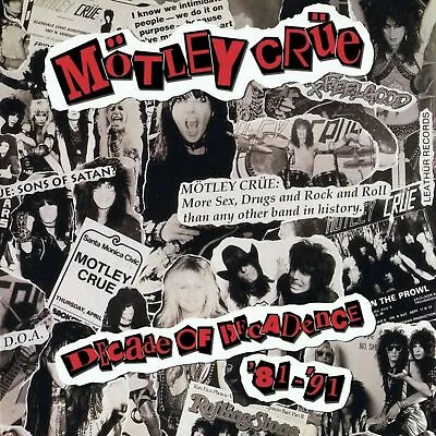 MOTLEY CRUE Decade Of Decadence BANNER HUGE 4X4 Ft Fabric Poster Tapestry Album • $24.99