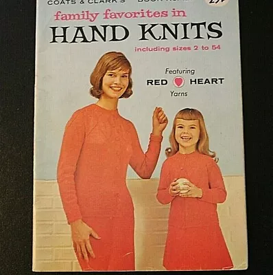 Vtg Coats & Clarks Pattern Book Hand Knits Dresses Sweaters  #123  -IIX^ • $7.49