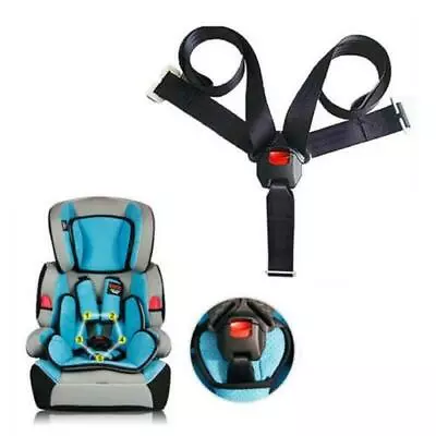 Black 5 Point Harness Baby Children Kid Car Safety Seat Belt Seatbelts Clip Lock • $11.58