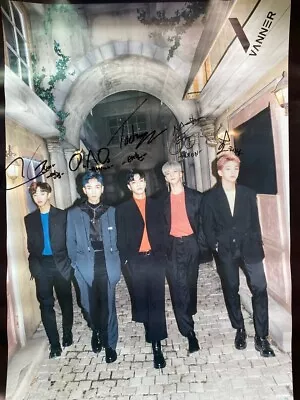 Vanner 'over The World' 1st Debut Korean Press Official Rolled All Signed Poster • $79.99