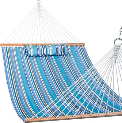 12FT Quilted Hammock With Spreader Bar 2 Person Double Hammock  • $56.76