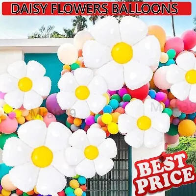 Giant Daisy Flower Yellow White Foil Balloon Garden Birthday Party Decoration • £19.99