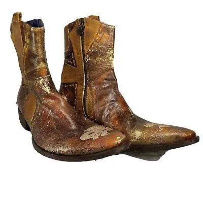 NWOB Mark Nason Rock Lives Dragon Toe 67454 Zipper Boots 12M • $600