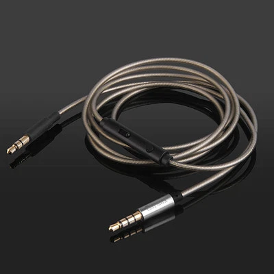 $18.89 • Buy Silver Audio Cable With Mic For V-MODA Crossfade LP LP2 M-100 M-200 M-80 V-80