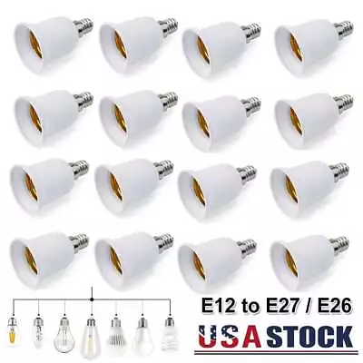 5/10/20 Pcs Light Bulb Socket Adapter E12 To E26/E27 Base Chandelier Converter • $6.97