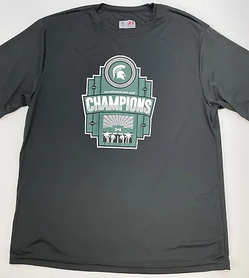 Michigan St Spartans 2014 100th Rose Bowl A4 Short Sleeve Shirt Adult XL Black • $14.76