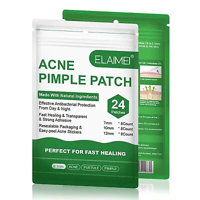 $3.99 • Buy Acne Pimple Removal Patch Face Spot Invisible Hydrocolloid Treatment Sticker 24