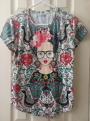 Frida Kahlo Women's Graphic Tee Mexican T-Shirt Large • $16.99