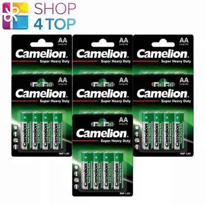 28 Camelion Aa Batteries R6P UM3 Super Heavy Duty Long Life 1.5V 4BL 2023 Neuf • $12.21