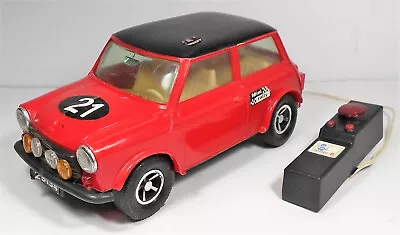 MISTER P GREEK VTG 80's B/O MP 21 MINI COOPER RALLY WIRED R/C TOY CAR • $84.99