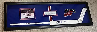 1980 Olympics Team USA MIRACLE ON ICE Team Signed 19x Framed Goalie Stick COA • $3999.80