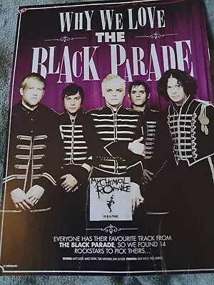 My Chemical Romance Double Sided Full Page Magazine Poster/photo • £4