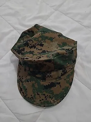 USMC COVER GARRISON MARPAT WOODLAND US MARINE CORPS CAP HAT Large GPOC #3 • $9.99