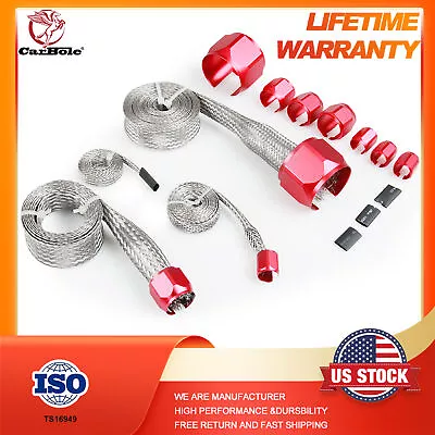 $27.69 • Buy Anodized Sleeve Braided Stainless Steel Vacuum Fuel Radiator Oil Line Dress-UP