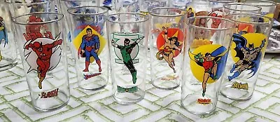 Super Power Dc Comic Superman Batman Robin Wonder Woman Green Lantern 16oz Glass • $28.55