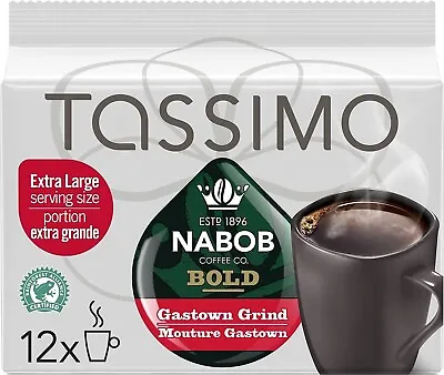 4x Tassimo Nabob Bold Gastown Grind Coffee Single Serve T-Discs 153g FRESH • $53.86