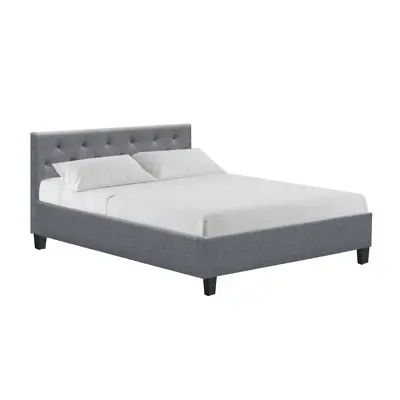 $221 • Buy Artiss Vanke Bed Frame Fabric- Grey Double