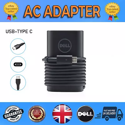 Dell Chromebook Hdcy5 T6v87 Usb-c Type 45w Ac Adaptor Charger Power Supply • £29.99