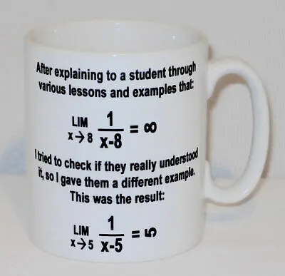 Infinity Equation Question Mug Can Personalise Funny Maths Teacher Student Gift • £10.99