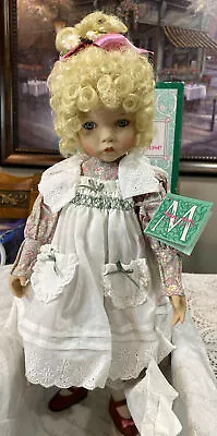 VINTAGE MARY MARY QUITE CONTRARY DIANNA EFFNER MOTHER GOOSE KNOWLES DOLL W/ COA • $34.99