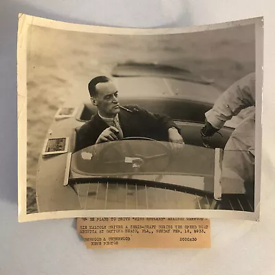 Press Photo Photograph Chris Craft Speed Boat Regatta 1933 Sir Malcolm Campbell • $150