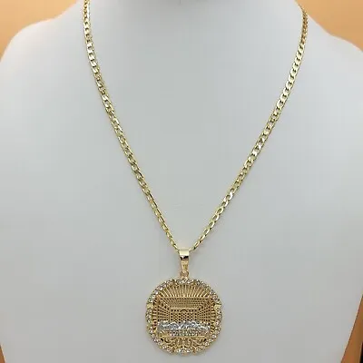 14k Gold Plated Last Supper Pendant & Chain. Medalla La Ultima Cena Oro Laminado • $25