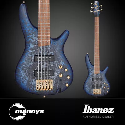 Ibanez SR305EDXCZM 5 String Electric Bass (Cosmic Blue Frozen Matte) • $959