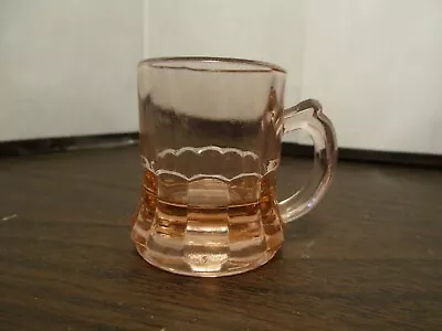 Vintage MINI BEER MUG - Shot Glass - Pub - Barware - Pink Depression • $3.20
