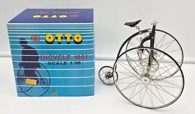 Mytek. MY-0063A Otto Dicycle 1881 Die Cast Metal Replica 1:10 Scale • $39.99