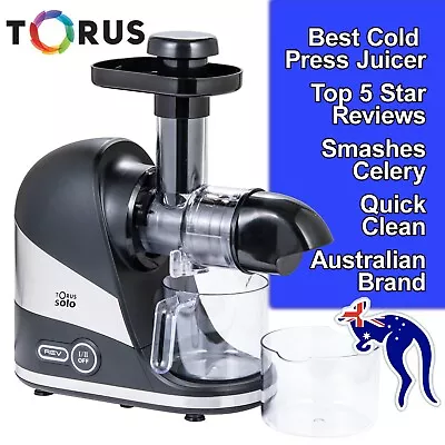 Cold Pressed Juicer Slow Juice Extractor Torus Solo 5 Star Reviews Aussie Brand • $299