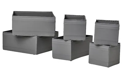 Ikea SKUBB Set Of 6 Boxes Wardrobe Drawer Storage Clothes Organiser 403.999.98 • £13.99