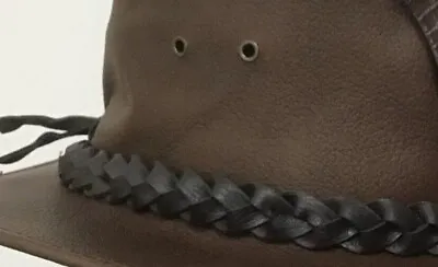 Leather Unique Hat Band For Kakadu Stetson Cowboy Cowgirl Australian Hand Made • $21.33