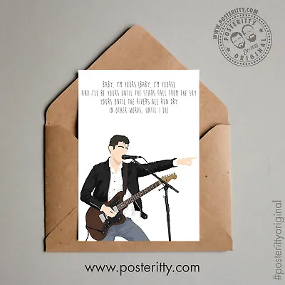 £4 • Buy ALEX TURNER Arctic Monkeys Baby Minimal Posteritty Lyrics Valentines Day Card