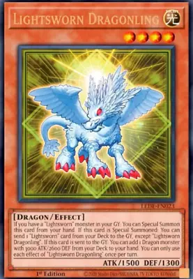 LEDE-EN023 Lightsworn Dragonling Ultra Rare 1st Edition YuGiOh PREORDER • $29.81