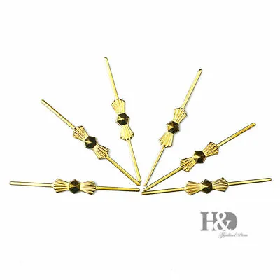 300 Gold Bowtie Pins Connectors Crystal Prisms Chandelier Lighting Parts 45mm • $10.26
