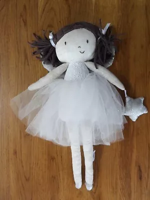Mamas & Papas Ballerina Rag Doll With Silver Wings 14  Soft Toy • £5