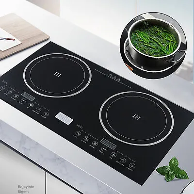 Electric Induction Ceramic 2Burner Stove Cooktop Countertop Cooker Touch Control • $128